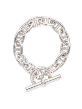 Hermes Chaine D'ancre TGM Silver Bracelet